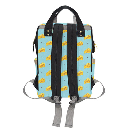 Cheese Pattern Print Design 02 Diaper Bag Backpack