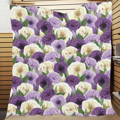 Lisianthus Pattern Print Design LT01 Premium Quilt