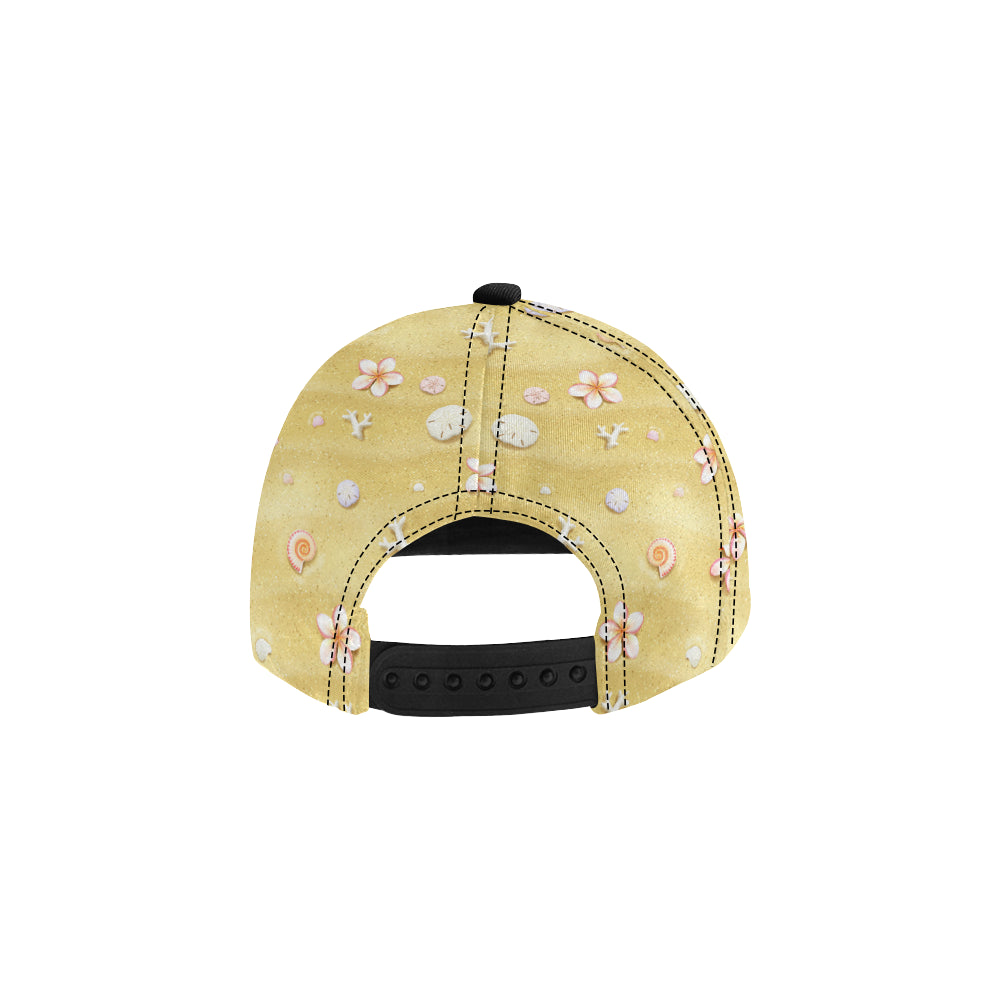 Beach Theme Print Snapback Cap