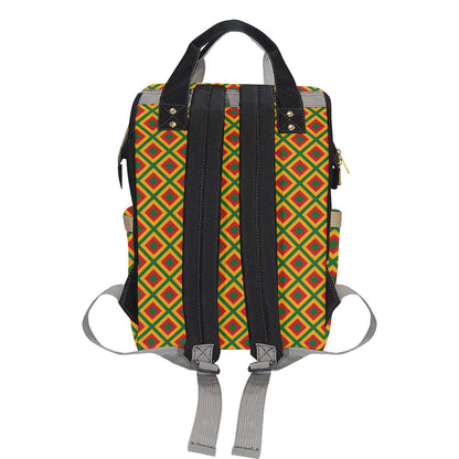 Rasta Reggae Color Cross Diaper Bag Backpack