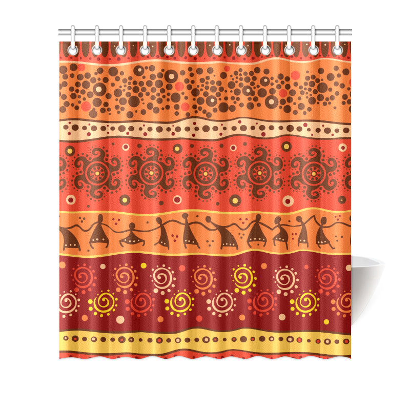 African Pattern Print Design 04 Shower Curtain