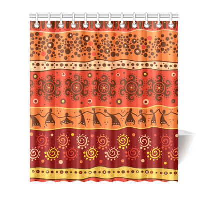 African Pattern Print Design 04 Shower Curtain