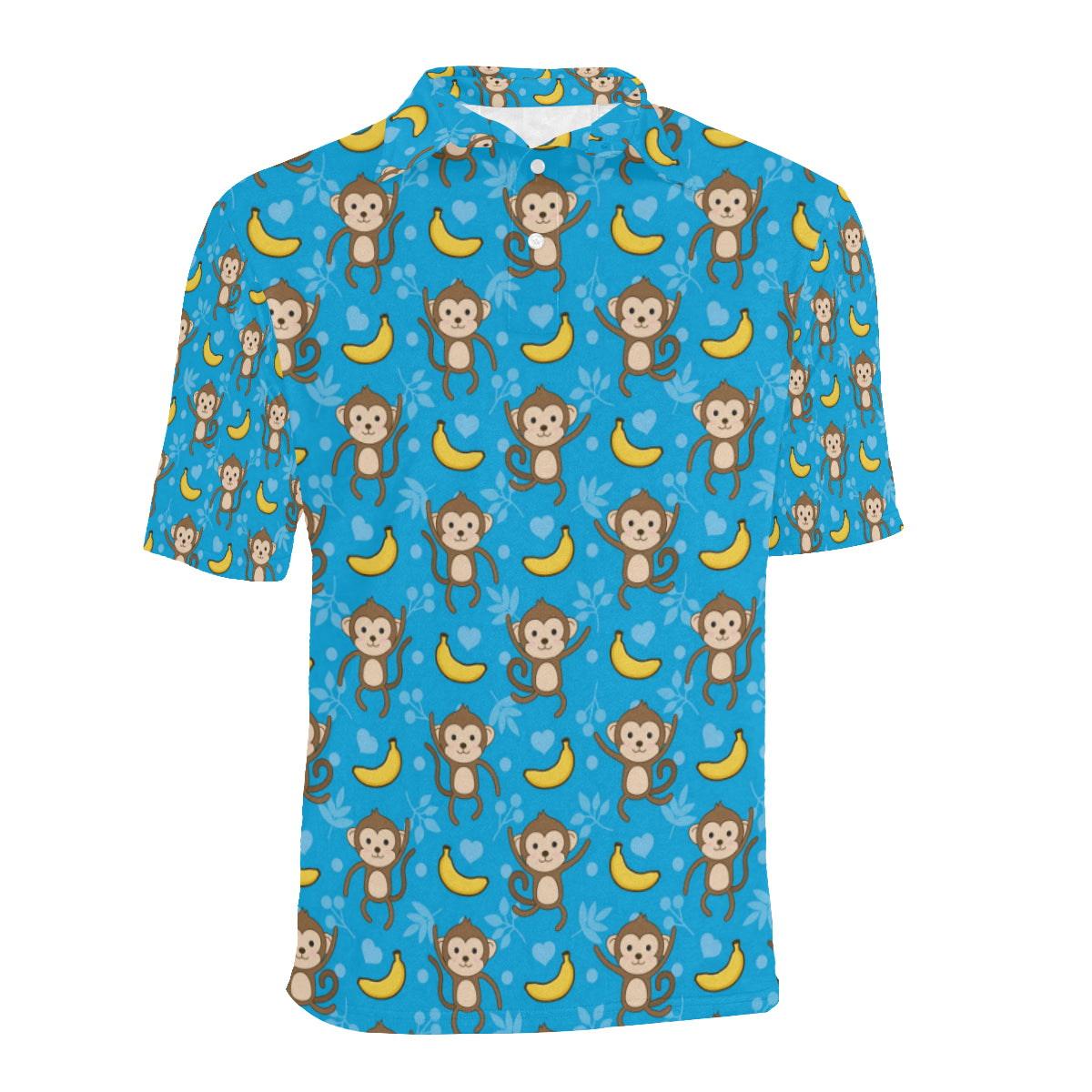 Monkey Pattern Print Design 05 Men Polo Shirt