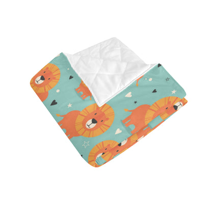 Lion Baby Pattern Print Design 03 Premium Quilt