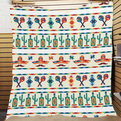Maracas Mexican Pattern Print Design 01 Premium Quilt