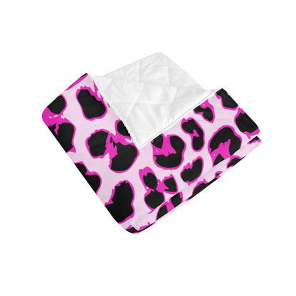 Pink Leopard Print Premium Quilt