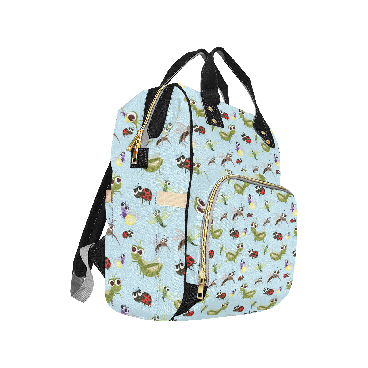 Ladybug Pattern Print Design 01 Diaper Bag Backpack