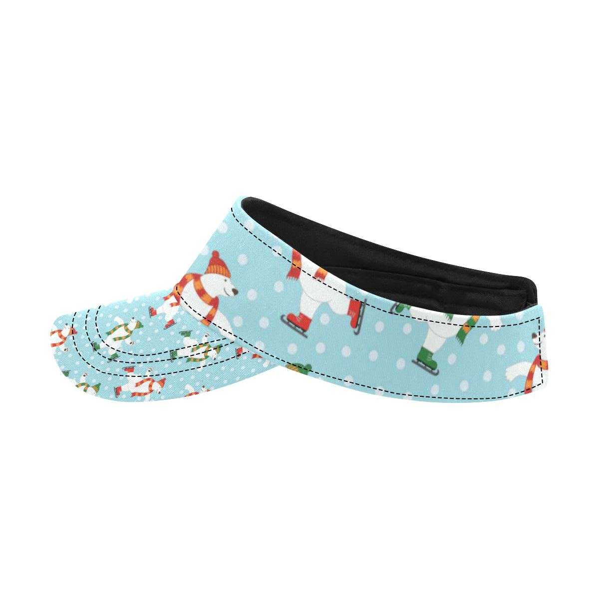 Polar Bear Pattern Print Design PB07 Unisex Sun Visor