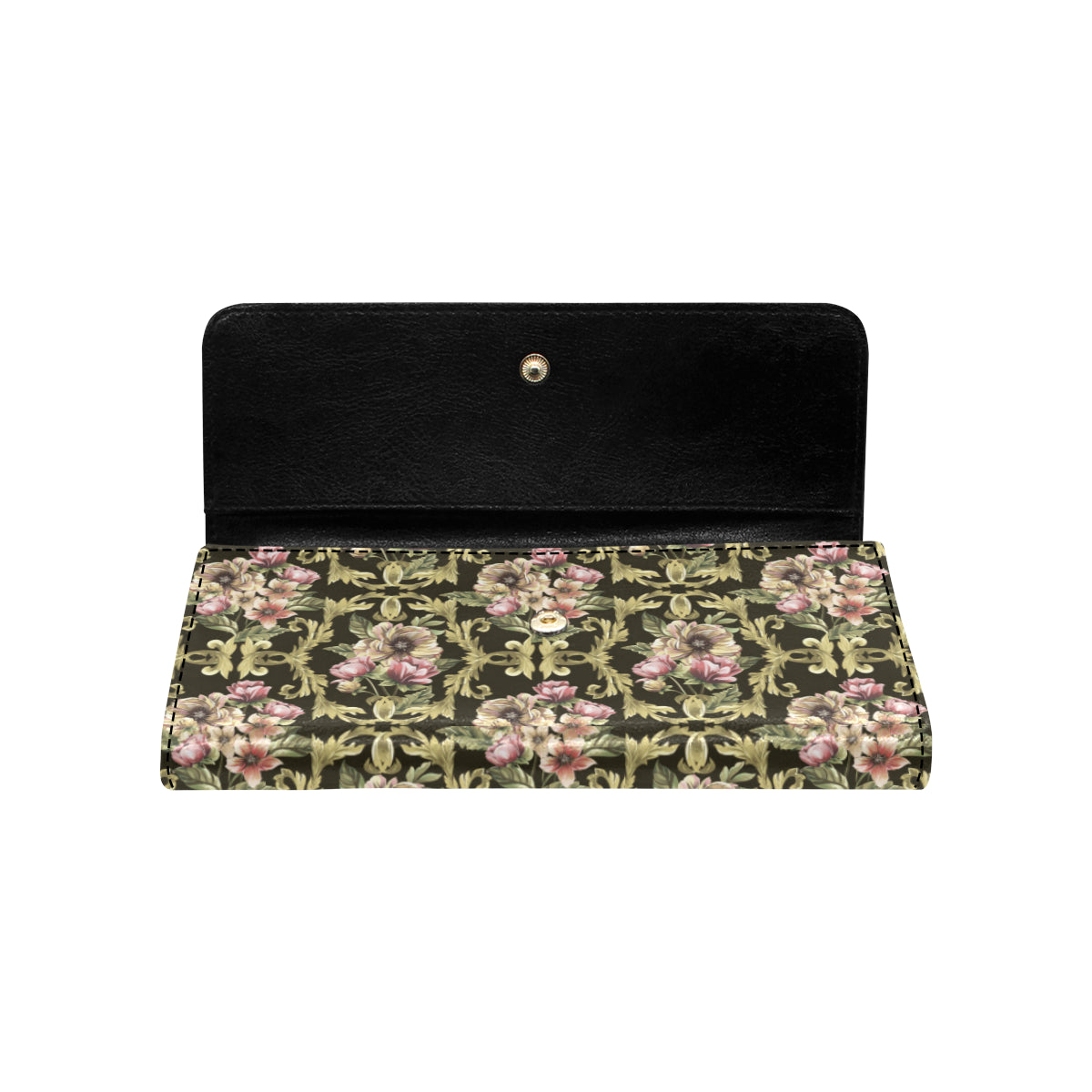 Baroque Pattern Print Design 02 Women's Trifold Wallet