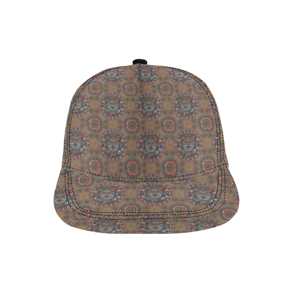 Calendar Aztec Design Print Pattern Snapback Cap