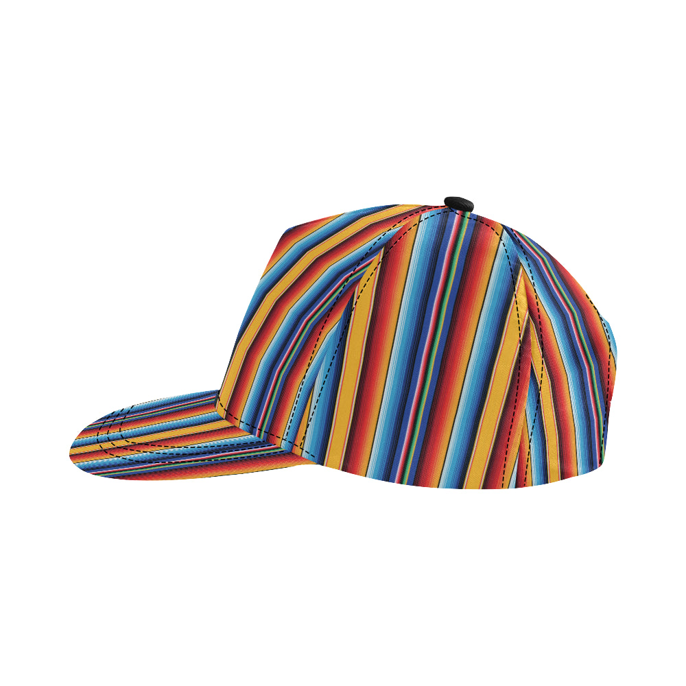 Mexican Blanket Stripe Print Pattern Snapback Cap