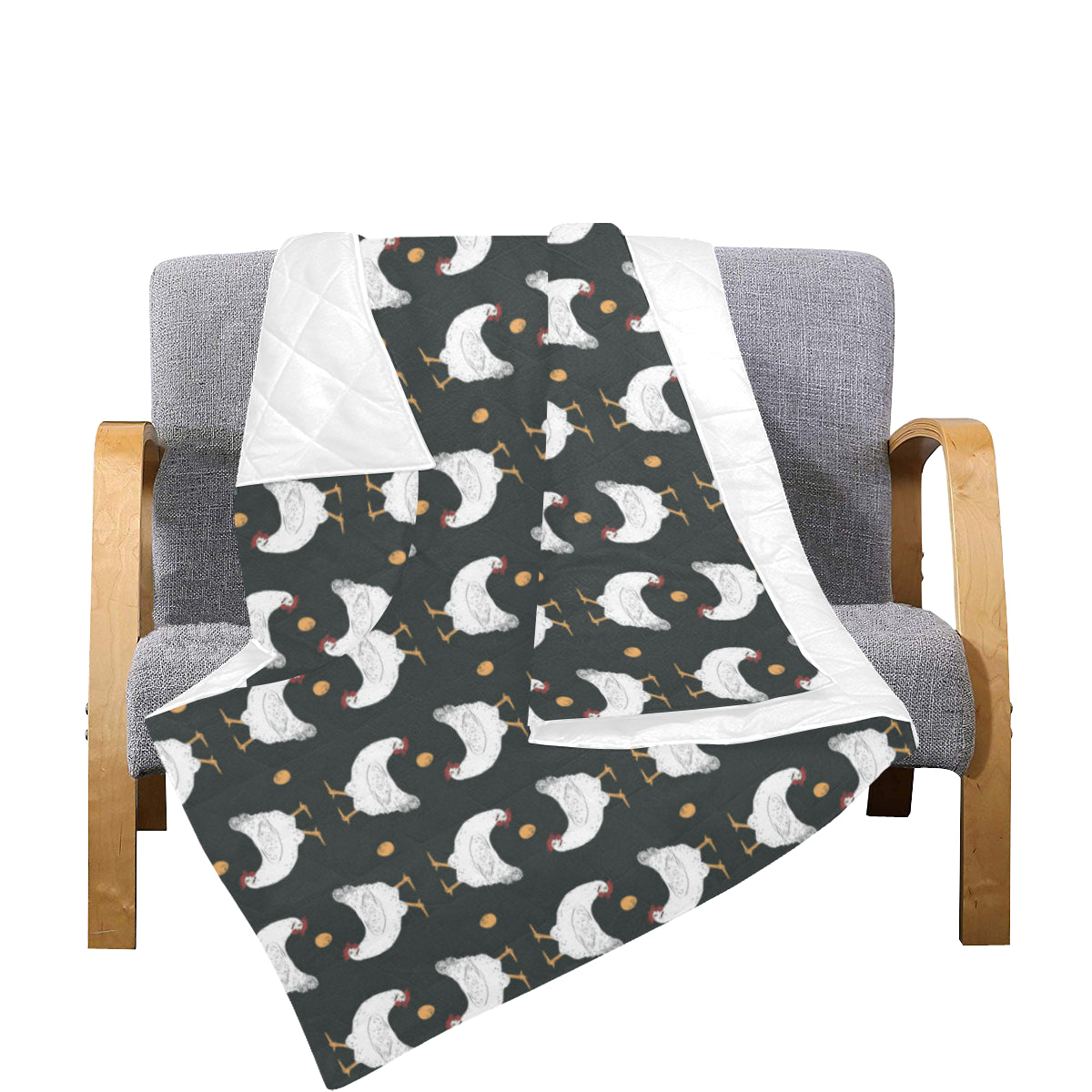 Chicken Pattern Print Design 06 Premium Quilt
