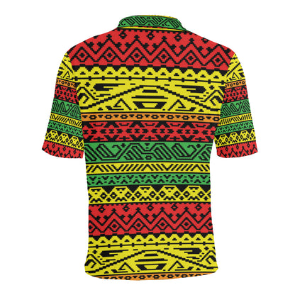 Rastafarian Pattern Print Design A02 Men Polo Shirt