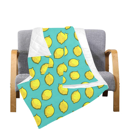 Lemon Pattern Print Design LM04 Premium Quilt