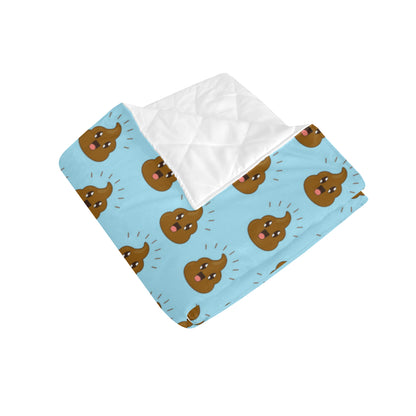Poop Emoji Pattern Print Design A03 Premium Quilt