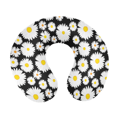 Daisy Pattern Print Design 01 U-Shaped Travel Neck Pillow
