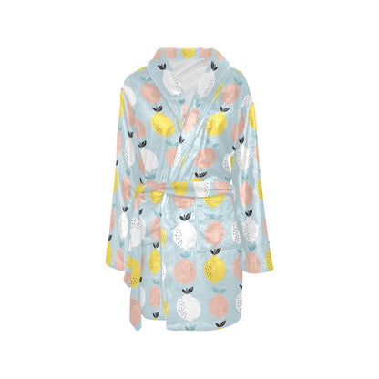 Citrus  Pattern Print Design 03 Women's Fleece Robe