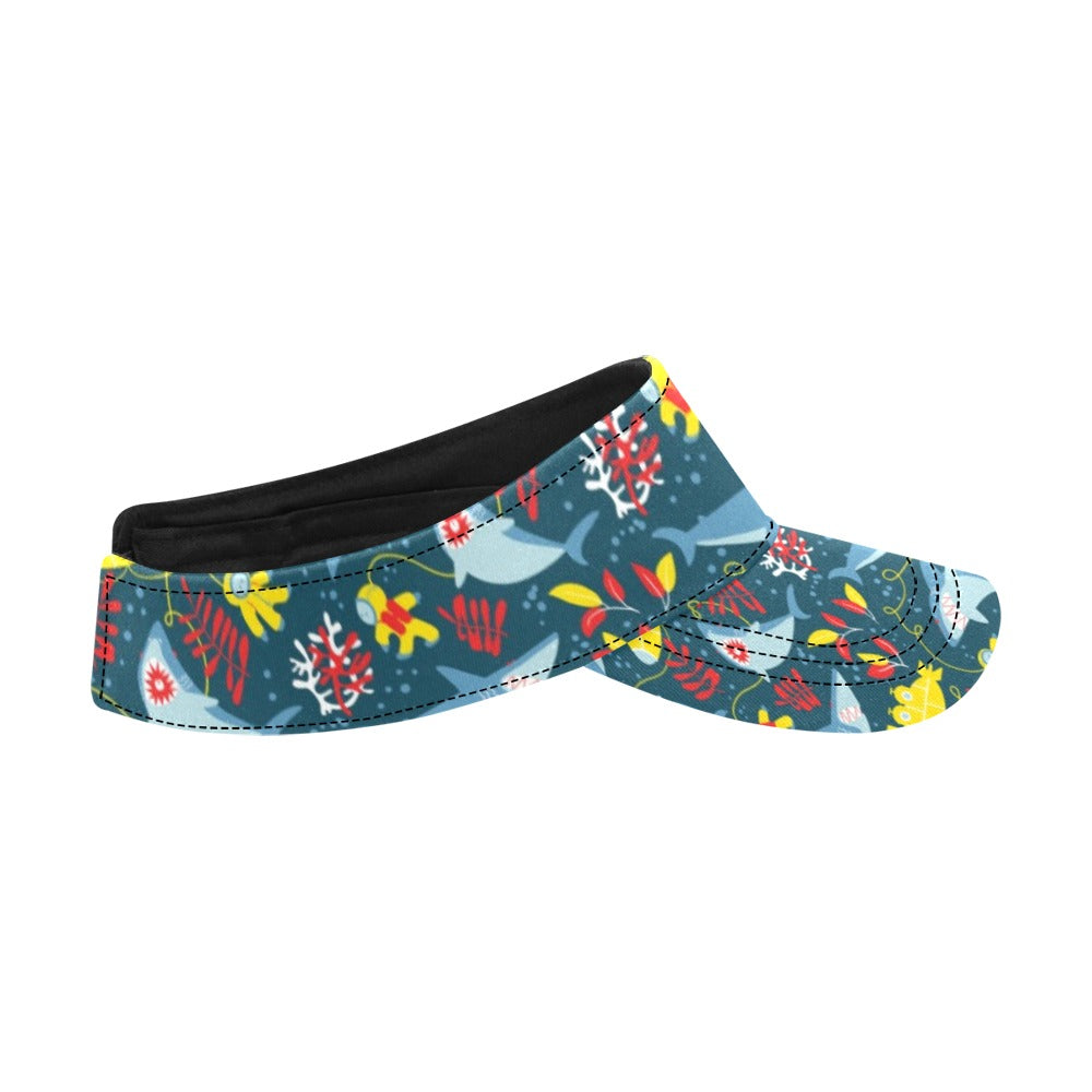 Scuba With Sharks Print Design LKS303 Unisex Sun Visor