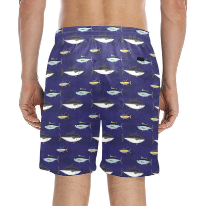 Tuna Fish Print Design LKS304 Men's Swim Trunks Beach Shorts