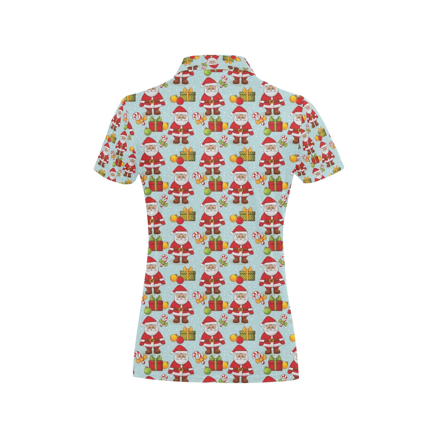 Santa Christmas Themed Print Design LKS303 Women's Polo Shirt