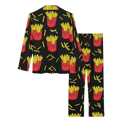 French Fried Pattern Print Design 03 Women's Long Pajama Set