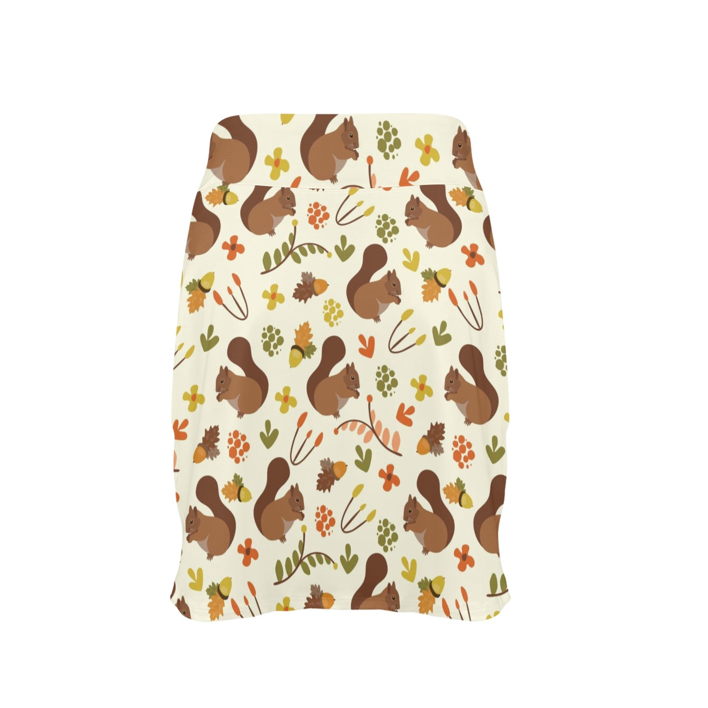Squirrel Print Design LKS3010 17" Golf & Pickleball Skort with Pockets