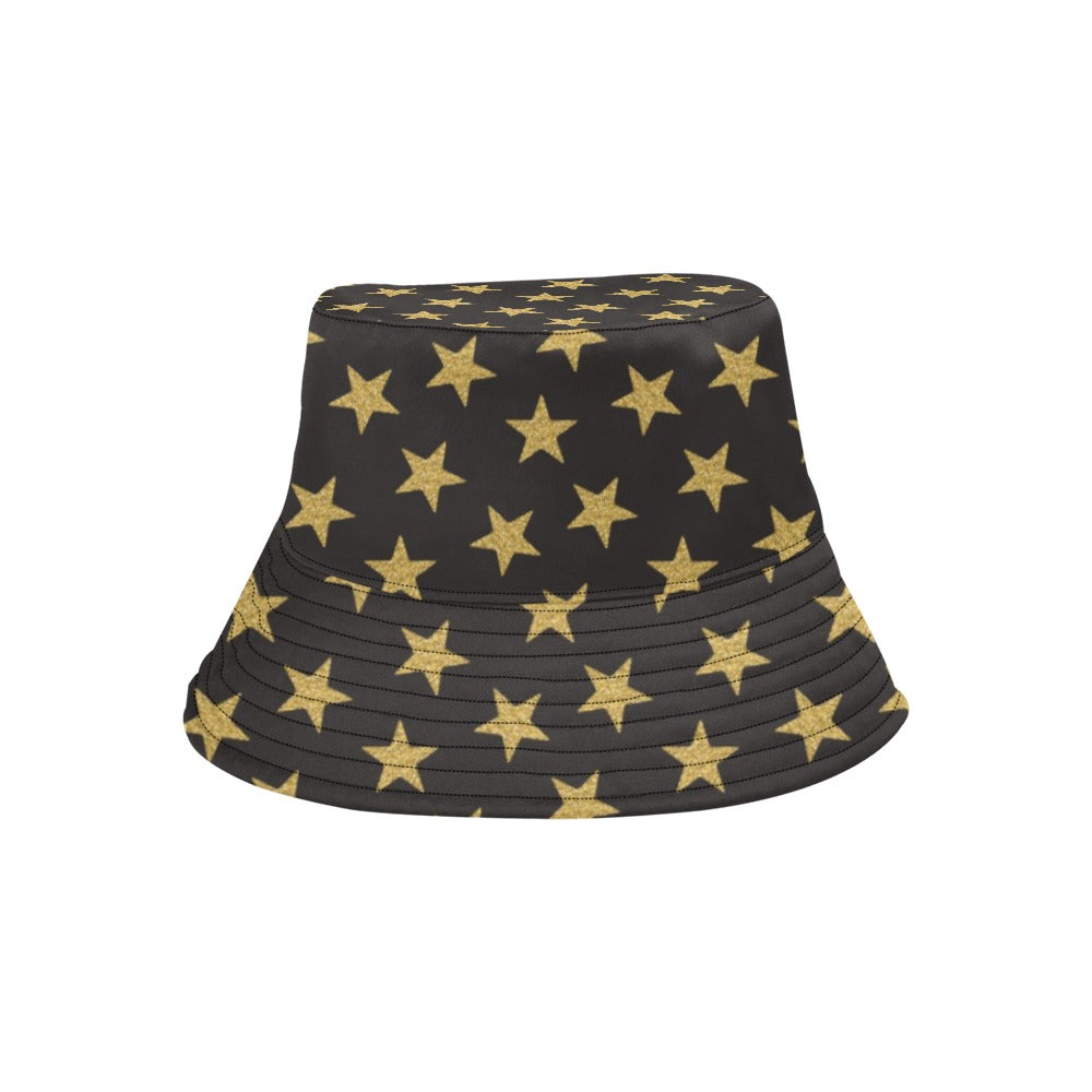 Star Gold Print Design LKS302 Unisex Bucket Hat