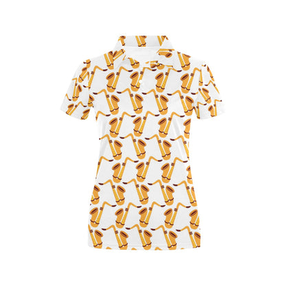 Saxophone Print Design LKS404 Women's Polo Shirt