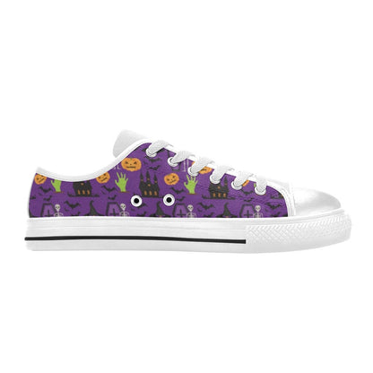 Halloween Print Design LKS403 Women's White Low Top Shoes