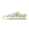 Salad Vegetable Print Design LKS302 Women's White Low Top Shoes