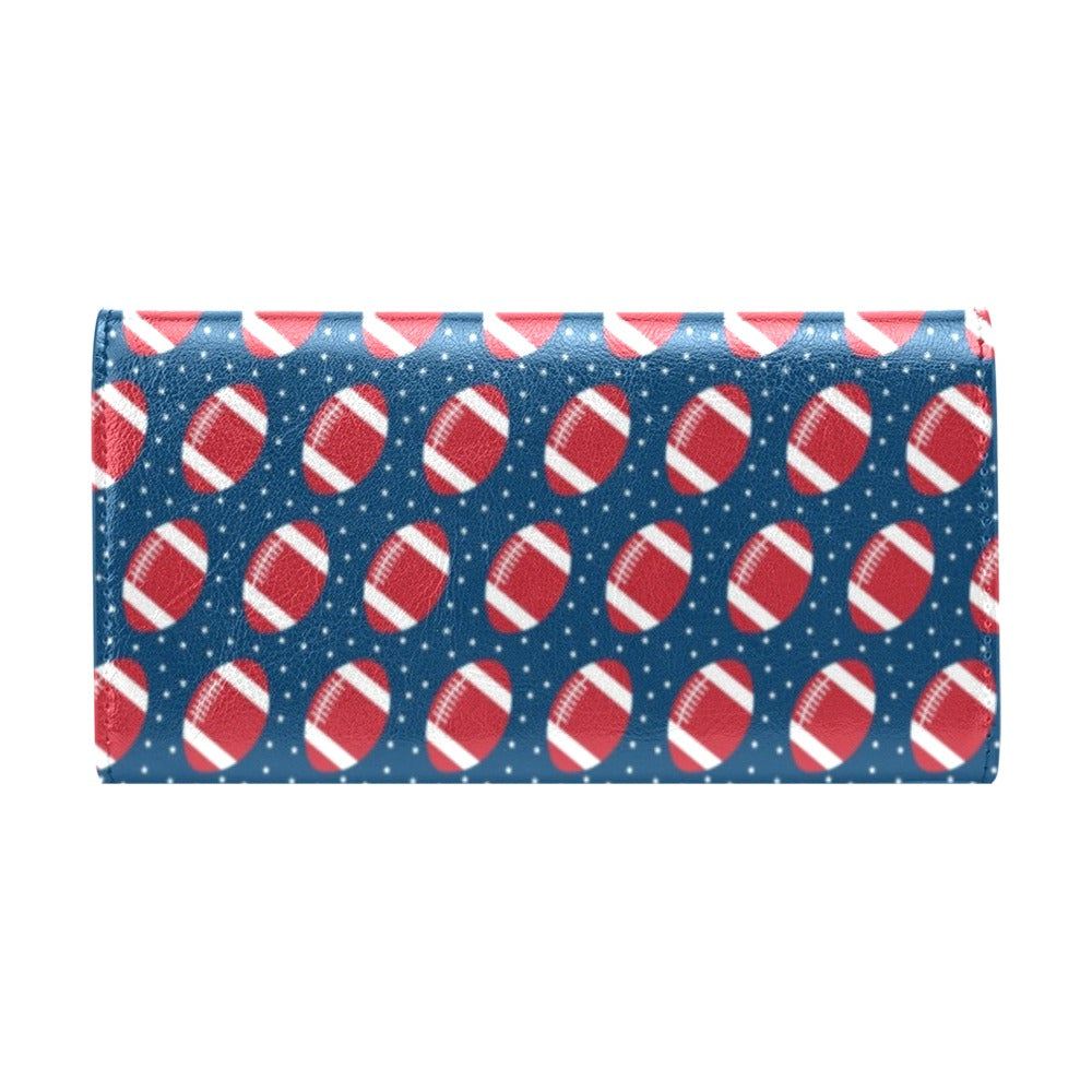 American Football Star Design Pattern Women's Trifold Wallet