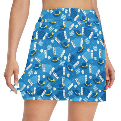 Accordion Print Design LKS401 17" Golf & Pickleball Skort with Pockets