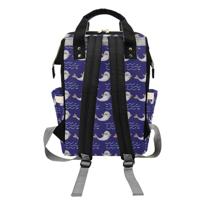 Sea Lion Print Design LKS404 Diaper Bag Backpack