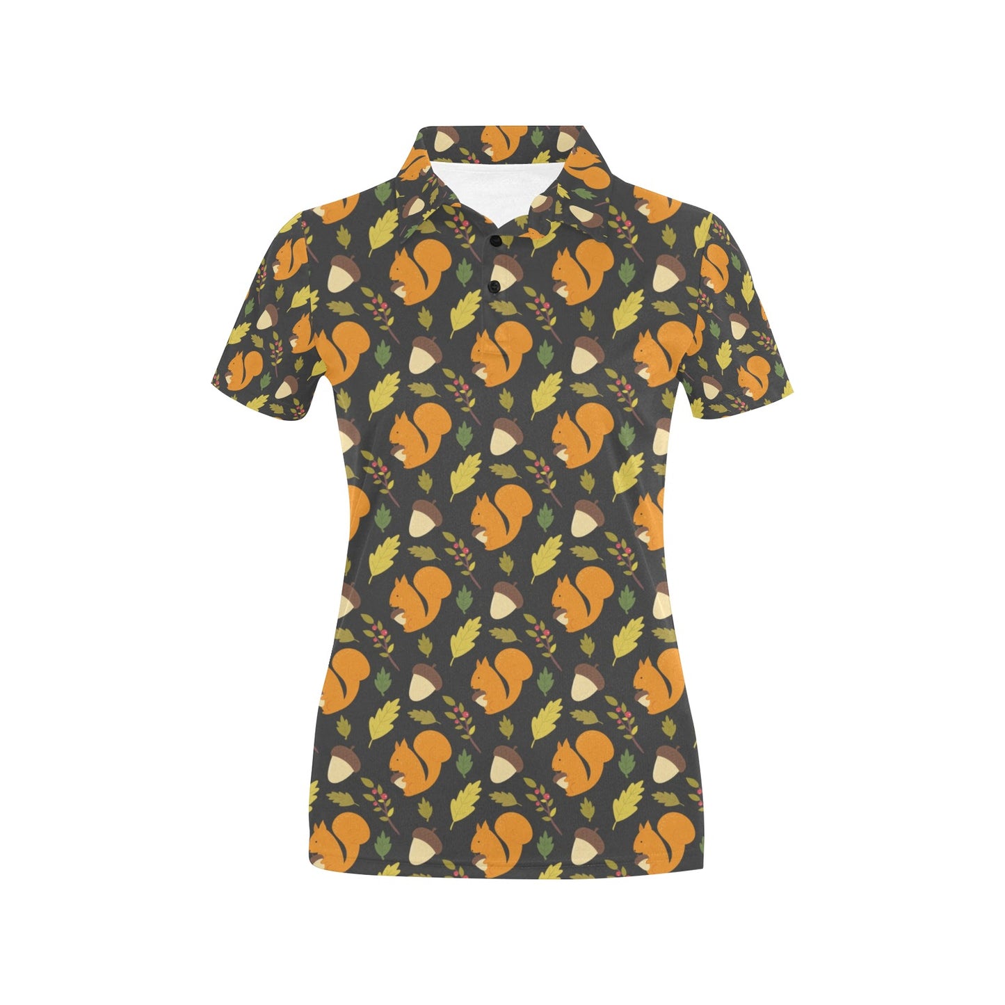 Squirrel Print Design LKS301 Women's Polo Shirt