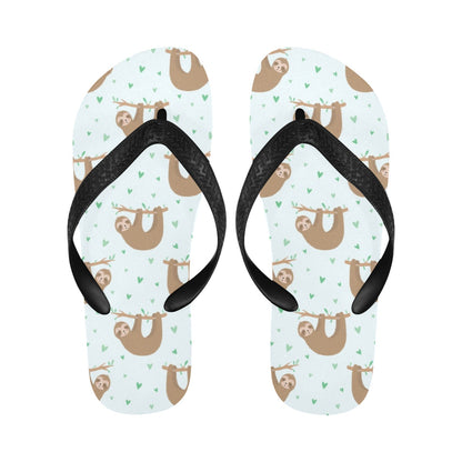Sloth Print Design LKS308 Flip Flops