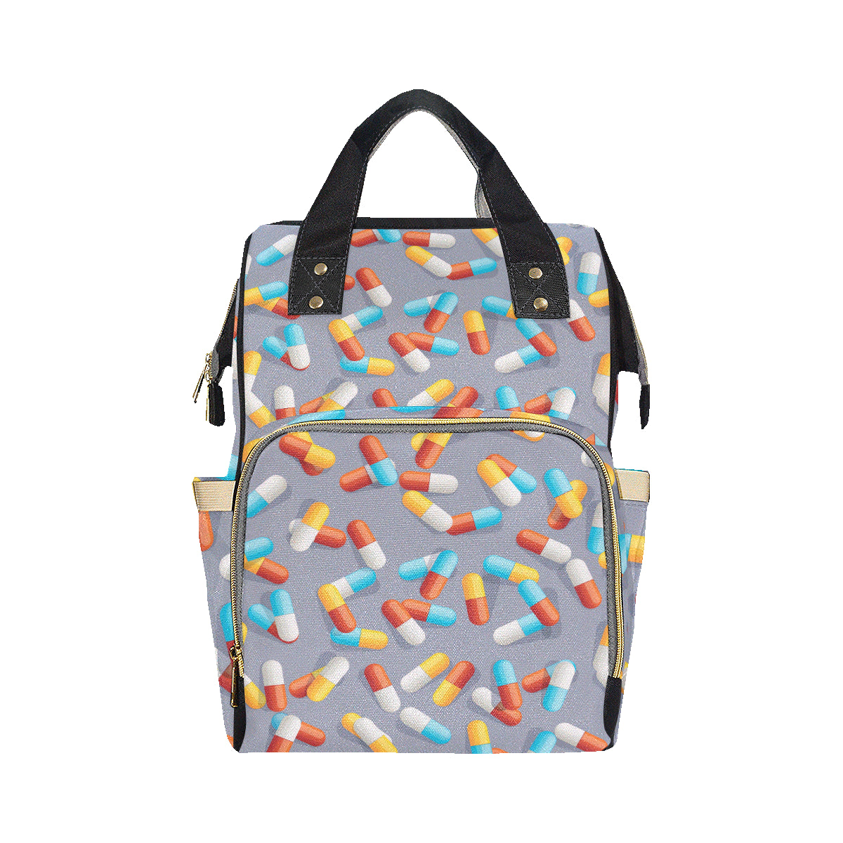 Pill Pattern Print Design A01 Diaper Bag Backpack