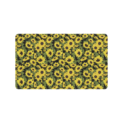 Sunflower Fresh Bright Color Print Rubber Doormat