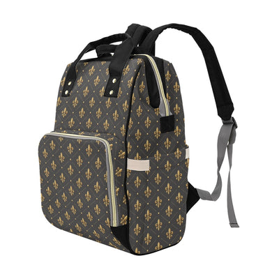 Fleur De Lis Print Design LKS402 Diaper Bag Backpack