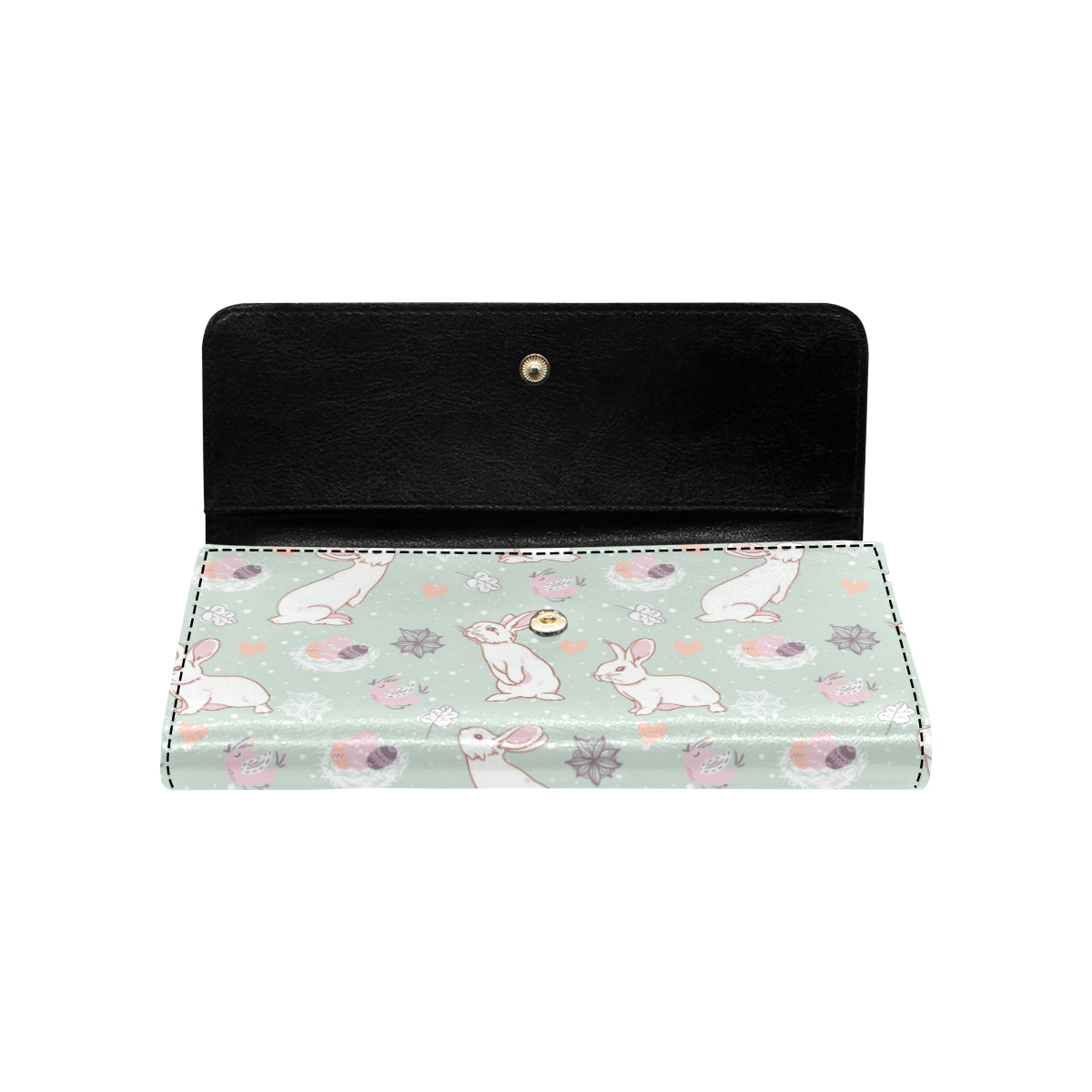 Rabbit Pattern Print Design RB011 Women's Trifold Wallet