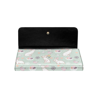 Rabbit Pattern Print Design RB011 Women's Trifold Wallet