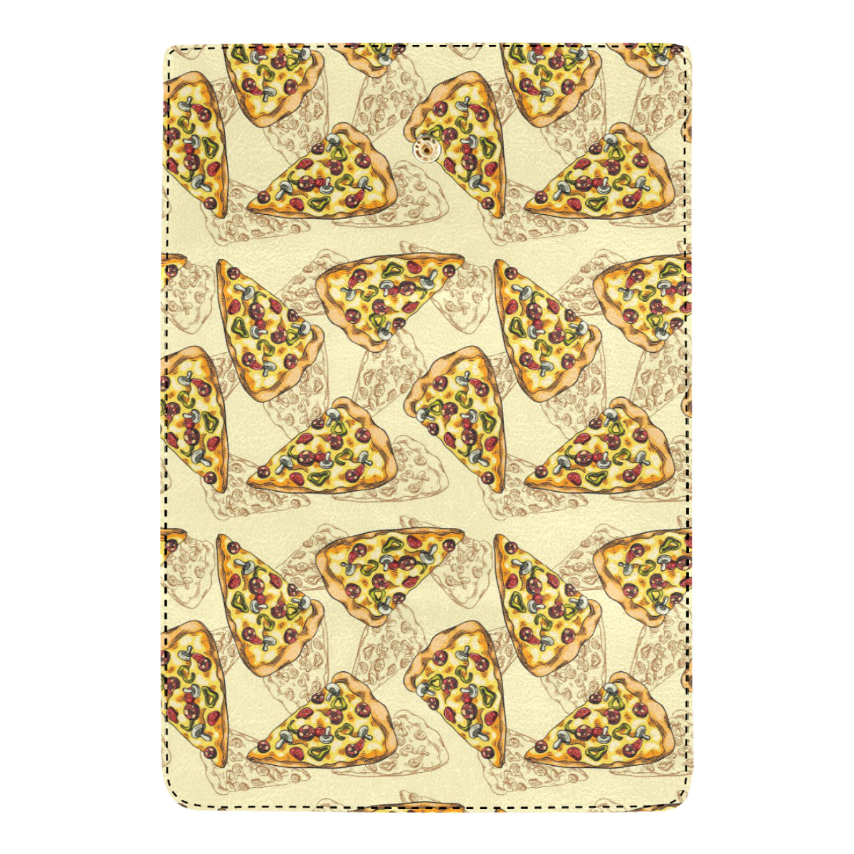 Pizza Pattern Print Design A01 Women's Trifold Wallet