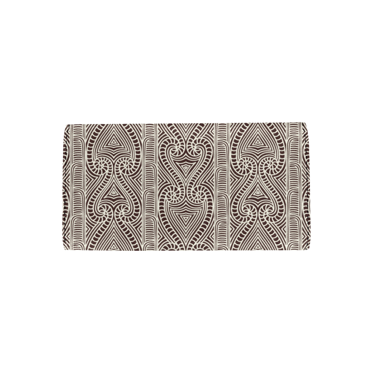 Maori Pattern Print Design 04 Women's Trifold Wallet