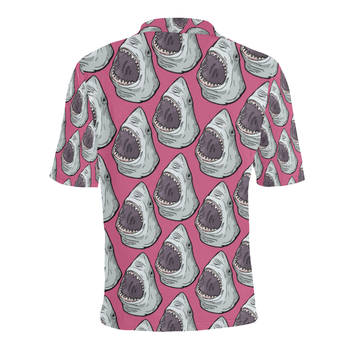 Great White Shark Pattern Print Design 01 Men Polo Shirt