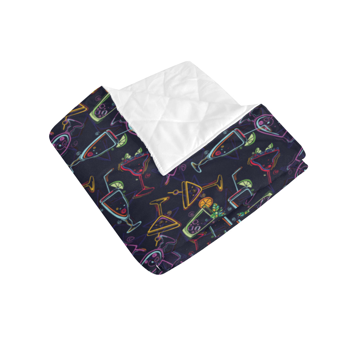 Cocktail Pattern Print Design 04 Premium Quilt