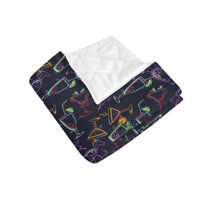 Cocktail Pattern Print Design 04 Premium Quilt