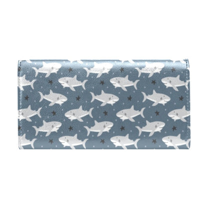 Shark Print Design LKS305 Women's Trifold Wallet
