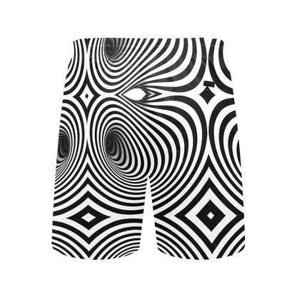 Vortex Print Design LKS303 Men's Swim Trunks Beach Shorts