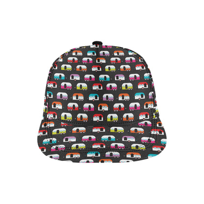 Camper Caravan Pattern Snapback Cap