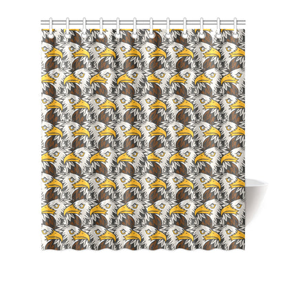 Eagles Head Pattern Shower Curtain