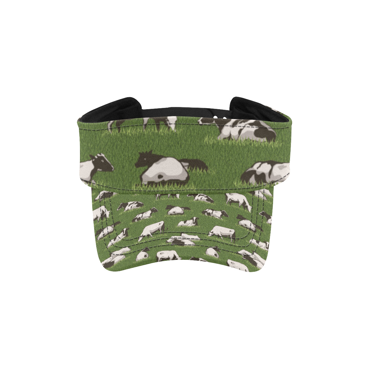 Cow on Grass Print Pattern Unisex Sun Visor